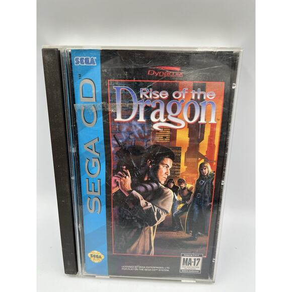 Rise of the Dragon (Sega CD, 1994) Complete in Case - Picture 1 of 7